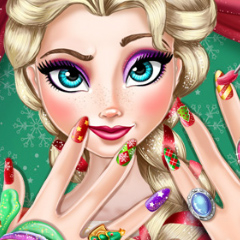 Jogo Elsa Christmas Manicure