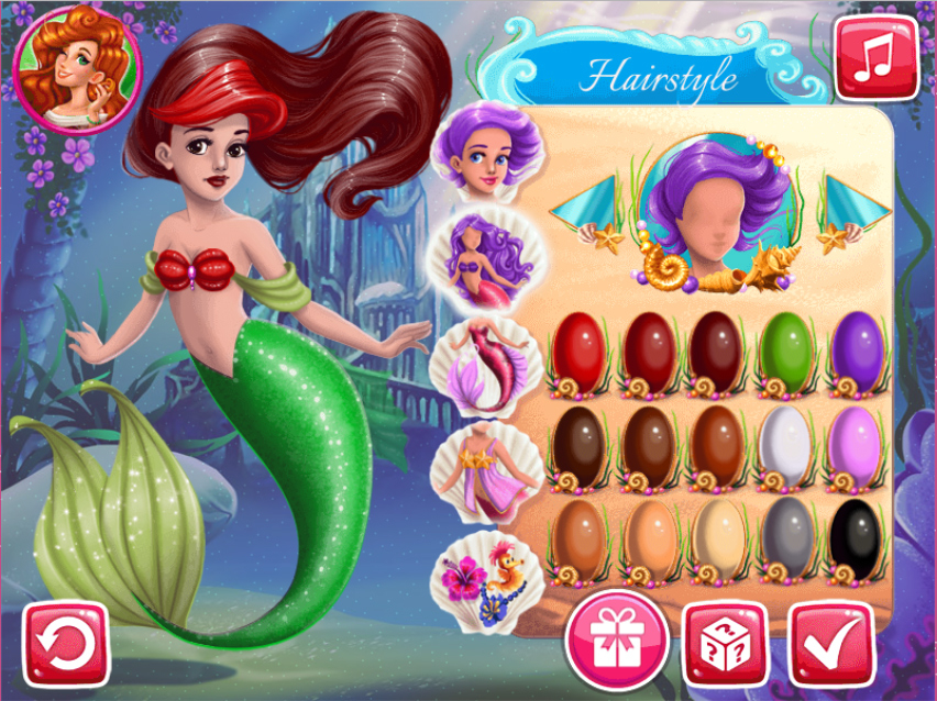 Sereia Princesa – Jogo de Vestir, Maquiagem e Cartão Fazer na App